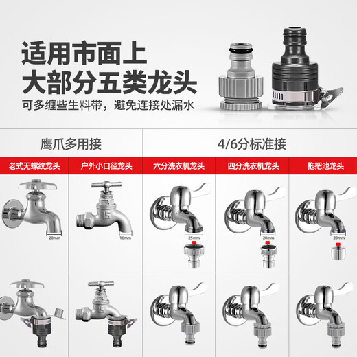 Orichi high-pressure water gun household car wash tools cleaning supplies brush car watering flower artifact single gun + connector + no water pipe