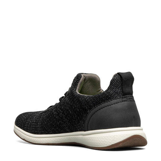 Florsheim Boys' Satellite Knit Stretch Lace Slip-ons Jr. (Toddler/Kids) Sneakers, Black//White Black//White 4.5 Big Kid