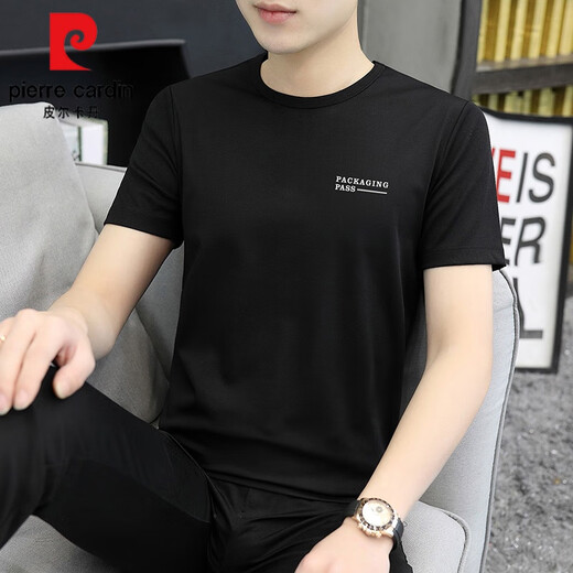 
Pierre cardin ice silk short-sleeved T-shirt for men 2025 new summer thin T-shirt summer casual trendy brand large-size men's top 1423 white M 100Jin [Jin equals 0.5 kg]-110Jin [Jin equals 0.5 kg]