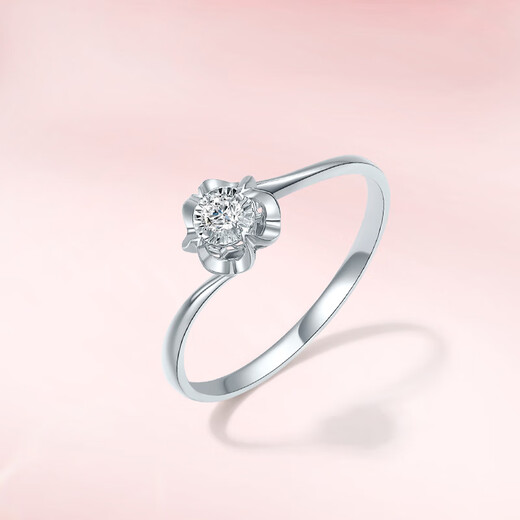 Saturday Fu Proposal Diamond Ring 18K Gold Ring Girl Birthday Gift W0213419 Diamond Revealing 20 Minutes Effect About 5 Minutes No. 14