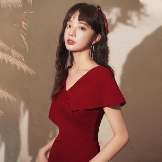Pierre Cardin Vestido de noche rojo 2025 Nuevo traje de tostadas de boda elegante Moda de moda