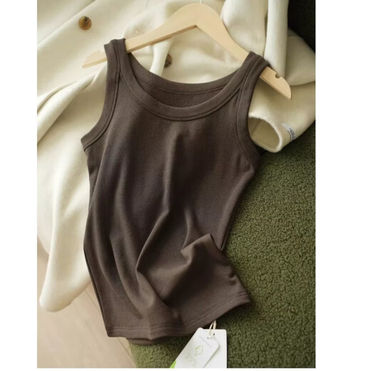 Summer Nuevo chaleco sin mangas de algodón para mujeres que usan una camisa base con un ajuste delgado y versátil atuendo de mujeres de mujeres Z Yuren 1050 White L