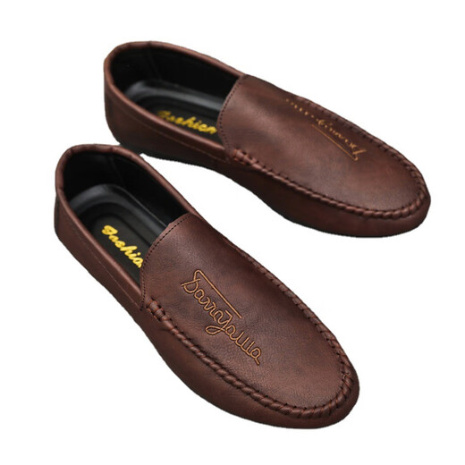 Belle Summers Men's Shoes 2025 Новый стиль вождения повседневной кожа