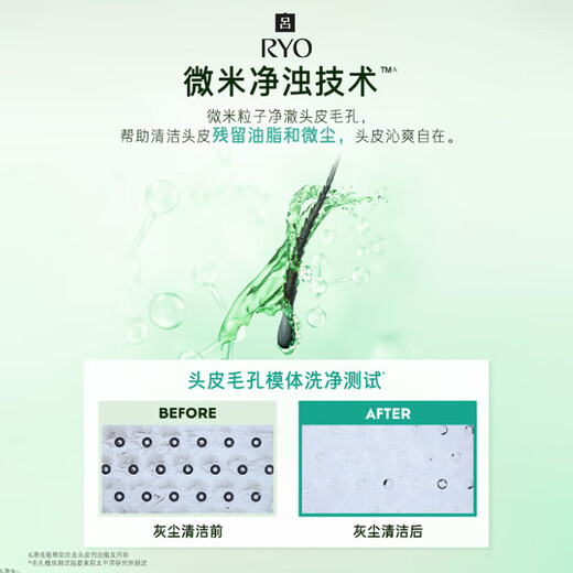 Lu (Ryo) Lu Luku oil control oil refreshing shampoo net thorough pores without silicon oil shampoos 400ml*2
