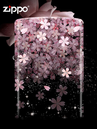 
ZIPPO EDGE lighter genuine, starry cherry blossoms, official original genuine male, creative windproof woman, whole sky cherry blossoms-A (stand-alone machine does not contain oil) -DY9902CY