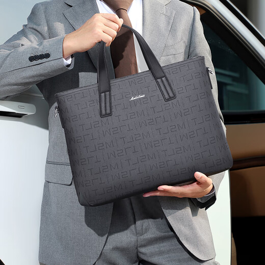 MashaLanti men's business briefcase, business trip laptop bag, large-capacity shoulder crossbody bag, high-end birthday gift for men