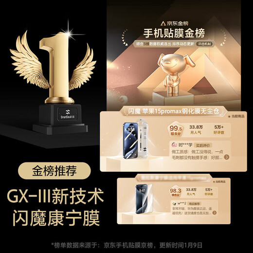 Flash Magic Corning film suitable for Apple 15promax tempered film iPhone15pro mobile phone film 15 Corning ultra-high definition GX-lll explosion-proof dust removal full-screen film Apple 15pro ultra-clear Corning dust-free warehouse
