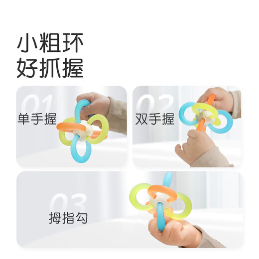 Shixi Manhattan hand-caught ball teether for infants with oral appetite period 0-3-6 months, which can chew fish and bear paw teething sticks