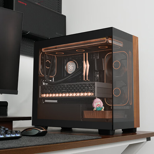 AMD Ryzen R7 7800X3D/RX9070XT graphics card 5080 walnut sea view room designer game live broadcast desktop computer host assembly computer DIY complete machine AIPC configuration 丨 R7 7800X3D/9060XT 16G