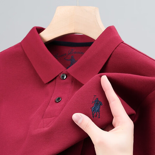 Legende Paul Paul Polo Shirt Herren Langsamtes T-Shirt Pure Cotton Middle Pad Frühlings- und Herbstkleidung High-End-Top-Kleidung Herbstkleidung 6626 Grün 15xl 165/m/48