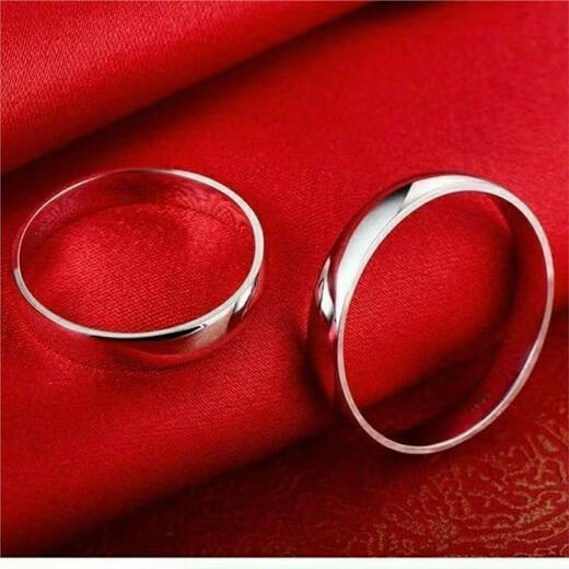 Laofengxiang pt950 platinum ring for men and women, smooth plain ring, platinum pair ring, frosted couple ring, gift for girlfriend, platinum simple love - men's ring (curved surface), be sure to note the number (8-25) or leave it when you are closed.