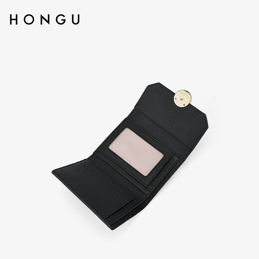 红谷（HONGU）钱包女士包2025新款短款卡包一体包多功能小巧女士零钱包礼物 灰白