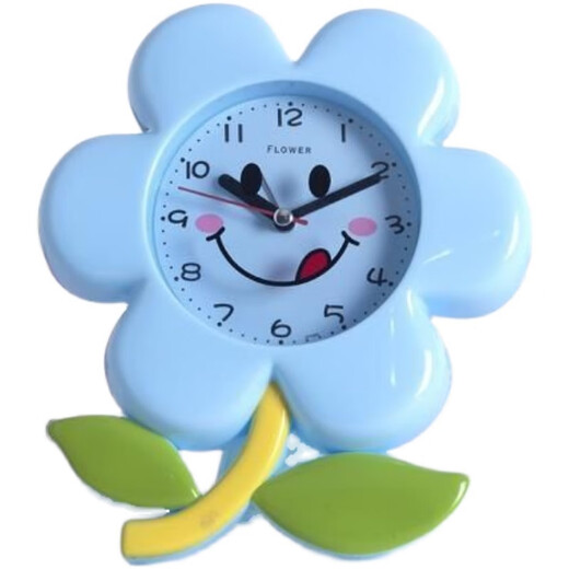 岚立仕可爱学生闹铃床头个性电子马蹄闹钟卧室创意儿童卡通花朵简约时尚 7029太阳花黄