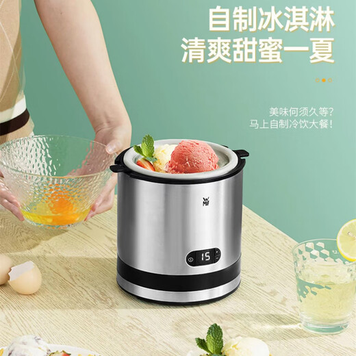 Pang Donglai Quality Ice Cream Machine Cone de ménage DIY Machine de crème glacée à fruits électriques allemands maison Machine à cône de yogourt entièrement automatique [110V PULLE RÉGULATION US] Silver Black 16cm * 17cm