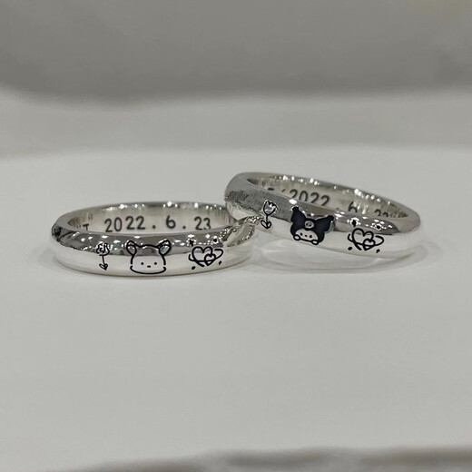 Sanrio Pacha Dog Kuromi bestie ring ins style cute versatile simple niche high-end sense M1107 Pacha Dog Ring Open