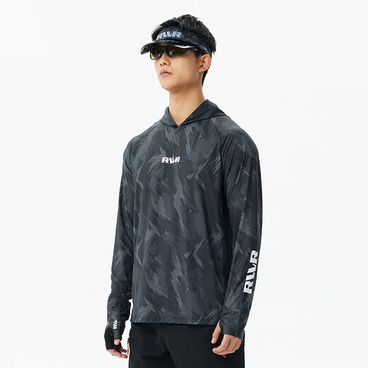 RVVR25 style sun protection clothing hooded ice silk sun protection clothing for fishing outdoor lures spring and summer long-sleeved fishing clothing breathable and quick-drying pink perch honeycomb S