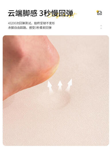 咏幻奶油风入户门地垫2025新款家用防滑耐脏pvc可擦洗裁剪进门口脚垫 栅影-ND-7374 50*80cm