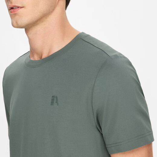 AIGLE [New Product in Spring and Summer] Aigao T-shirt DFT Quick Dry Cooltouch Cool Short Sleeve Men's Aloe Vera Green BI724 2XL (190/104A)