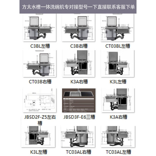 Kaogai kitchen waste grinder garbage disposer connected to Fangtai sink integrated dishwasher home kitchen fully automatic grinder blue three-layer grinding 900W upgraded version with light off