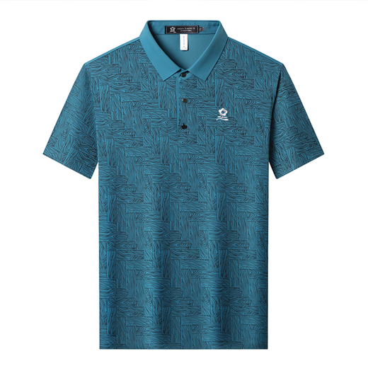Mengtejiao Français Nouveau T-shirt à manches courtes à manchette à manches courtes pour hommes à revers à revers à revers à revers à revers à revers de glace M-8819-Black XL 175 [Recommandé 130-150jin [Jin équivaut à 0,5 kg] usure]