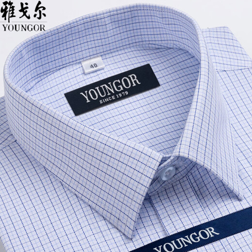 
CEO Yageol Short-sleeved Shirt Men's 2025 Summer Pure Cotton Middle-aged Casual Business No-Ironing Plaid Professional Shirt Short-sleeved DX6630 38 Suggestions [70-95Jin[Jin equals 0.5 kg]]