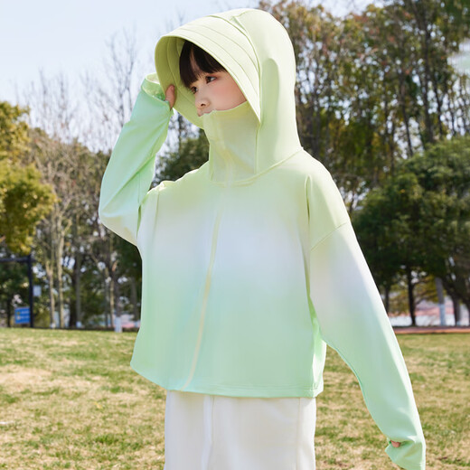Jiaoxiafanjiaoxia children's sun protection clothing for boys and girls in summer 2025 new ice silk sun protection clothing thin section UV protection blue gray gradient - UV blocking rate 98% 170 XL suitable for height 155-170cm