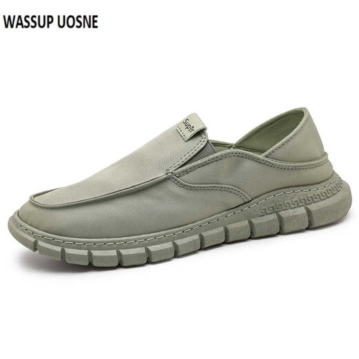 Wassup Uosne viejos zapatos de tela de Beijing zapatos de moda de verano para hombres lienzo de lienzo hombres perezosos conducen suela suave sin cordones ligeros y transpirables ys9901 negro 39
