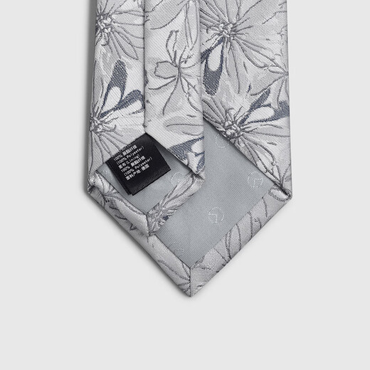 Jinlilai men's German imported fabric light gray pattern flower banquet casual versatile tie men 18 light gray
