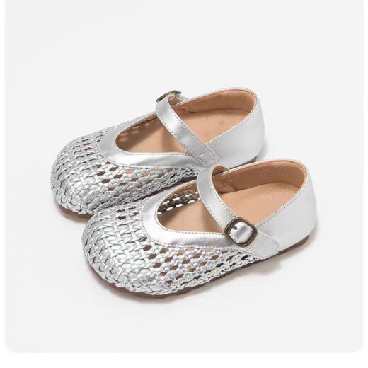 G. Duckkids Girls Sandals Bag Toe 2025 Neue Sommer Kinderhoch Schuhe Prinzessin Schuhe Baby Mädchen Mädchen Schuhe Lederschuhe Braun 23