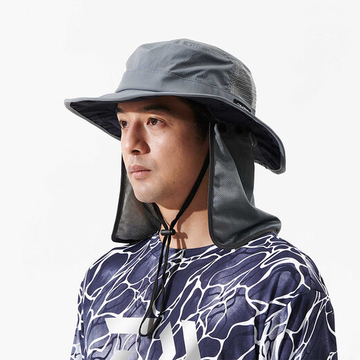 DAIWA 25 spring and summer DC-7725 multi-directional protective fisherman hat with mask, neck guard, sun protection hat, shawl, fishing hat, black, one size fits all