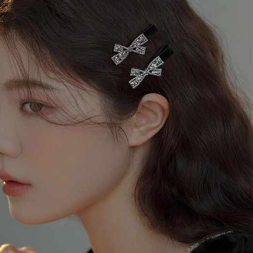 Xiang Wan hairpins 2 pieces bow side hairpins forehead side clips broken hairpins duckbill one-word clip bangs clip gift