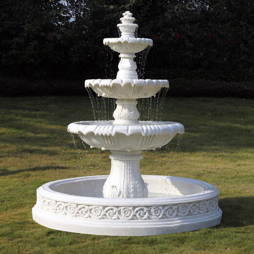 European-style running water fountain, outdoor courtyard garden, fish pond, fountain, landscape decoration, wedding ornaments, wishing pool, No. 1 fountain