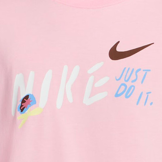 Nike (Nike) Frauen kurzärmelige Sommer Sportbekleidung loser runder Hals halbärmelig T-Shirt FJ7714-690 L