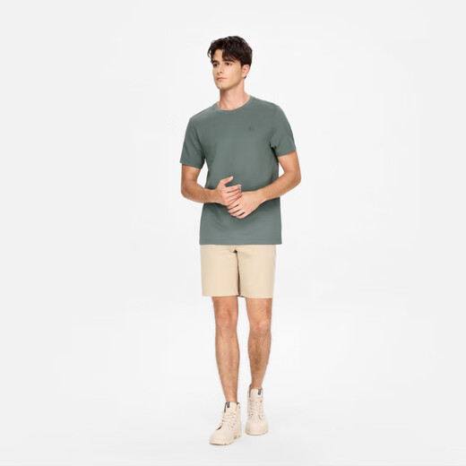 AIGLE [New Product in Spring and Summer] Aigao T-shirt DFT Quick Dry Cooltouch Cool Short Sleeve Men's Aloe Vera Green BI724 2XL (190/104A)