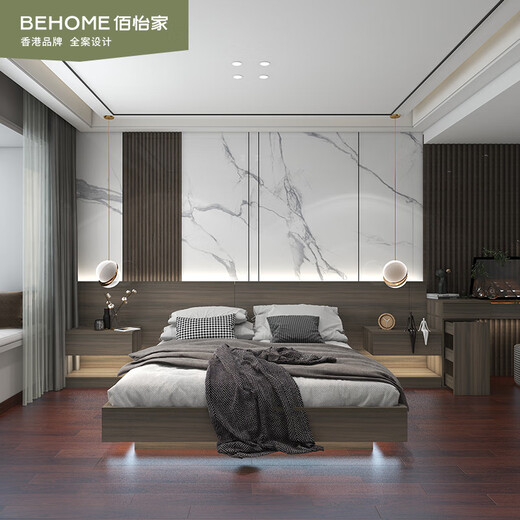 Baiyijia whole house customized modern simple bedroom wardrobe guest dining room cabinet whole house package