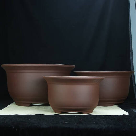 特大号紫砂花盆种树老桩60cm以上超大种发财树铁树陶瓷盆 854大中两个
