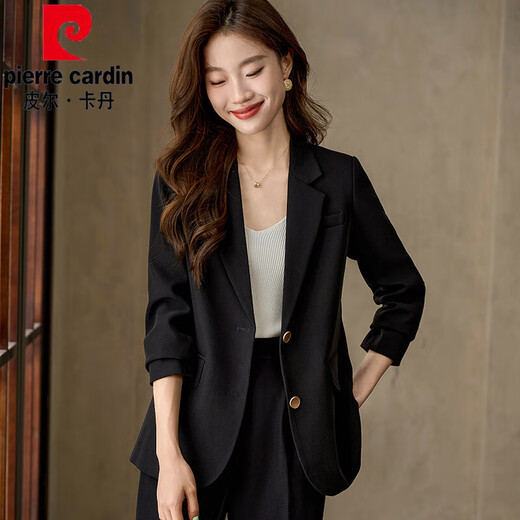 Pierre Cardin Off-weißer Anzug Anzug Set für Frauen 2025 neuer Stil loser professioneller formeller Verschleiß und Winter kleiner Freizeitanzug GDX1585 Grasgrün-Anzug s