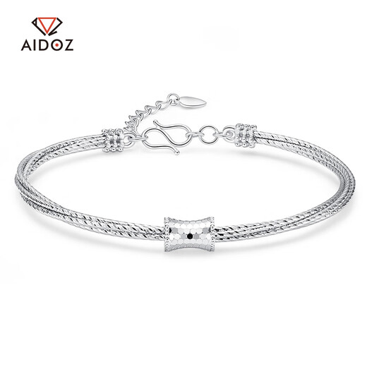 Aido Diamond pt950 platinum small waist bracelet platinum honeycomb series open bracelet weighing 12.4-12.6 grams + free engraving