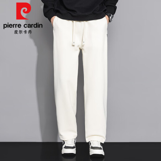 Pierre Cardin Pantalones rectos para hombres Marca de moda de primavera y verano Pantalones de algodón rectos sueltos Boy Pantalones versátiles y pantalones casuales 6628 Caki + 6628 gris claro M [95-115Jin [Jin equivale a 0.5 kg]]