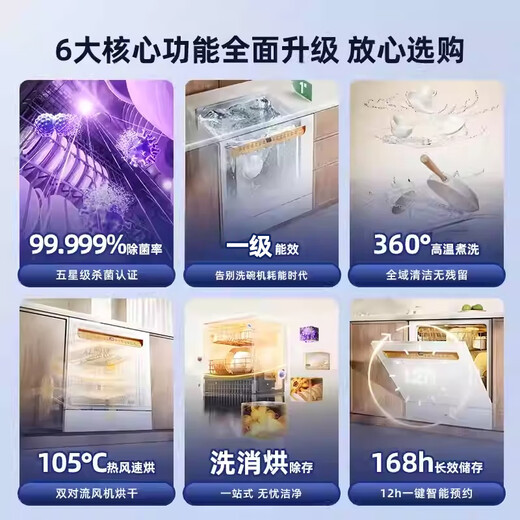 Youmeng (UM) dishwasher white fully automatic household large capacity 12 sets desktop embedded small dishwasher first class water efficiency trade-in home appliances national subsidy UD13B