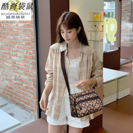酷奇袋鼠中年女包妈妈包2025新款女士时尚单肩包斜挎背包收钱包软皮小包包