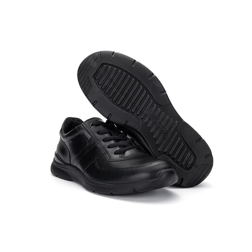 ECCO Men's Shoes Autumn and Winter Light and Comfortable Leather Shoes Waterproof Sports Business Casual Shoes Owen 511614 Domestic Spot 01001 Black 43