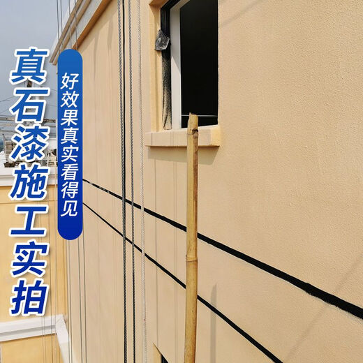 真石漆外墙漆自建房别墅庭院墙面喷砂自喷石头漆防水防晒艺术涂料 硅丙真石漆-型号9913 75公斤/桶施工20左右