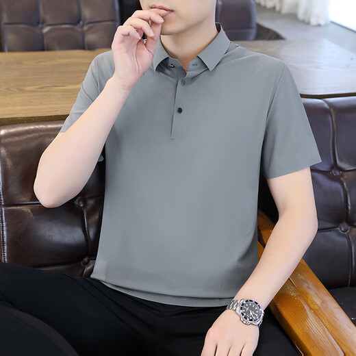 Hualin Fashion Summer Ice Silk Shirt Men's Youth Trend Trend Shoreaded Рубашка 6629 серо-зеленый L (около 110 ~ 120 джин [Джин равняется 0,5 кг] можно носить)