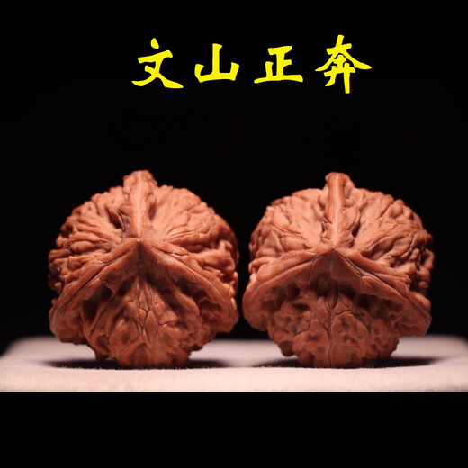少羽文玩核桃三棱正奔天然盘山文山四楞野生高端收藏级把件 16822【34盘山正奔】