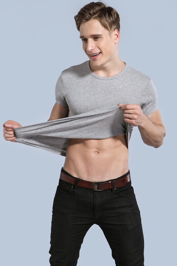 Giordano 2-piece Giordano short-sleeved T-shirt, men's 100 pure cotton base underwear, round neck men's slim-fit base shirt, round neck short-sleeved, white + white 2-piece XL, plus size 180/104A