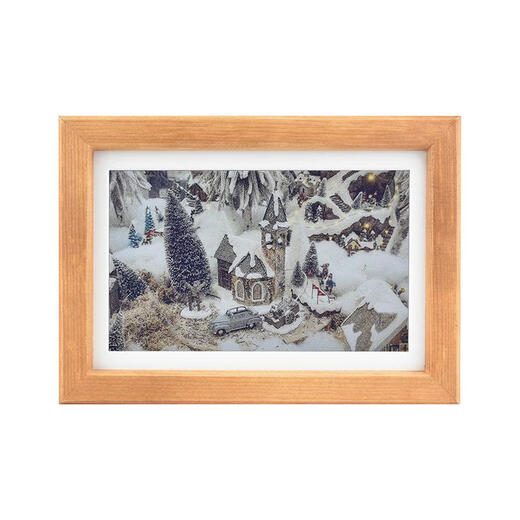 Waveshare 7.3-inch E6 full-color electronic ink screen paper solid wood photo frame calendar album can be refreshed regularly ultra-long standby 800 480 resolution PhotoPainter (B)