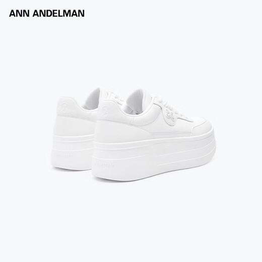 Ann Andelman [gleiches Modell in Prominenten] Arcade Blanc Dick-Soled White Schuhe Lederhöhenhöheschuhe weiß (Fersenhöhe 5 ~ 6 cm) 37