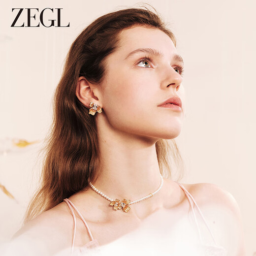 ZEGL flower earrings designer female new earrings iris earrings light luxury birthday gift for girlfriend