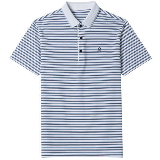 
Mengtejiao men's short-sleeved T-shirt mulberry silk middle-aged dad casual striped POLO shirt A829-red M 165 suitable for 100-115Jin [Jin equals 0.5 kg]